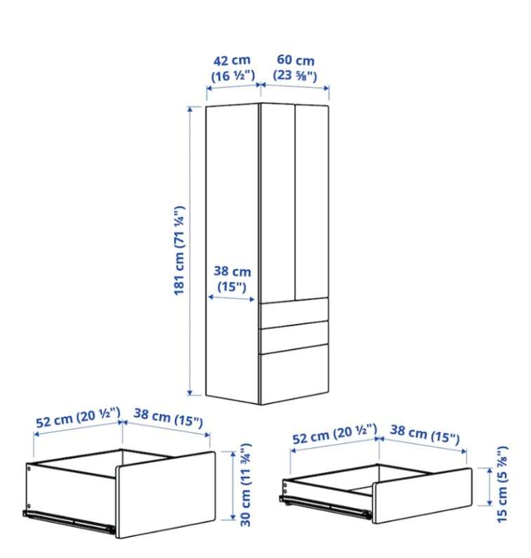 IKEA STUVA Wardrobe with 3 Drawers - photo 4