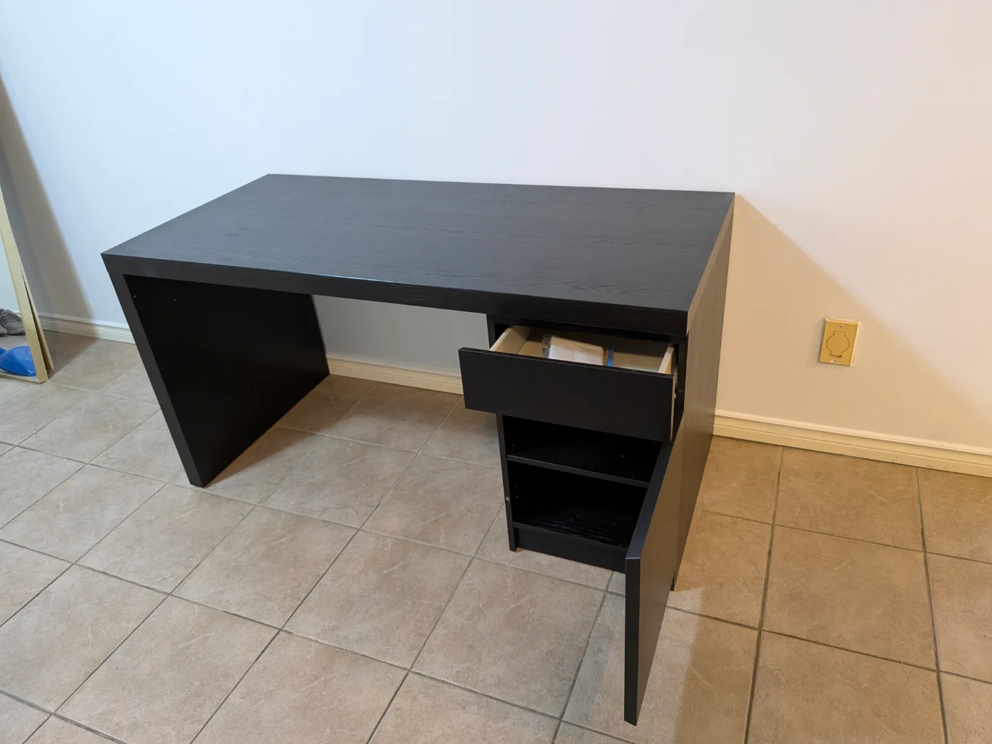 Ikea Dark Wood Desk With Storage thumbnail