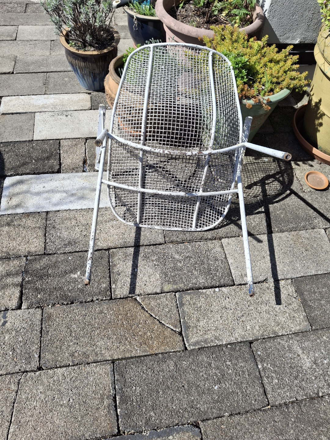 4 Vintage SCULPTURA MCM Armchairs by WOODARD Metal OUTDOORS - photo 4