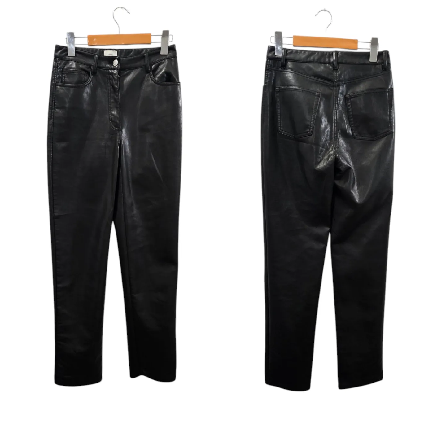 Aritzia Wilfred Melina High-Rise Faux-Leather Pants Full Size 4 image indicator(6)