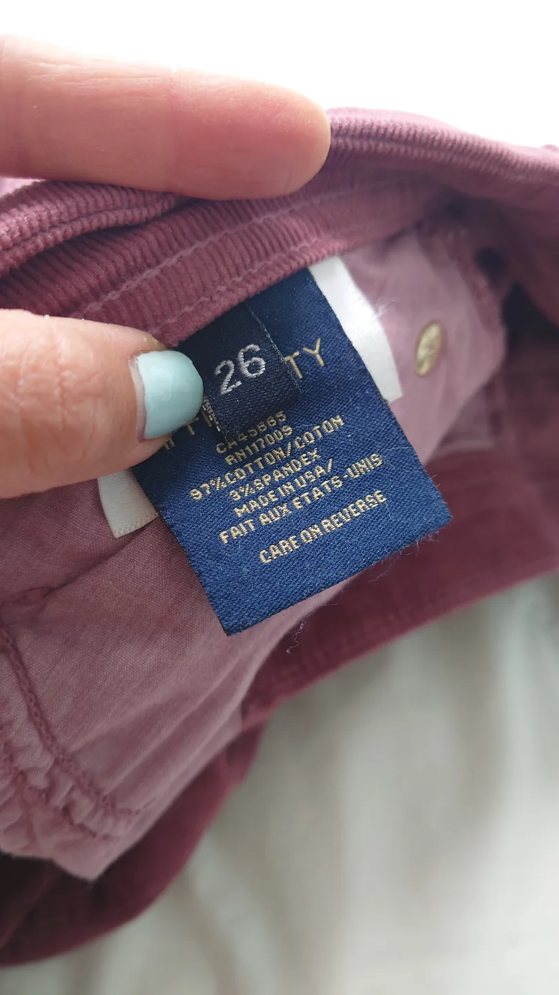 Fidelity Denim Corduroy Pants, Size 26 image indicator(4)