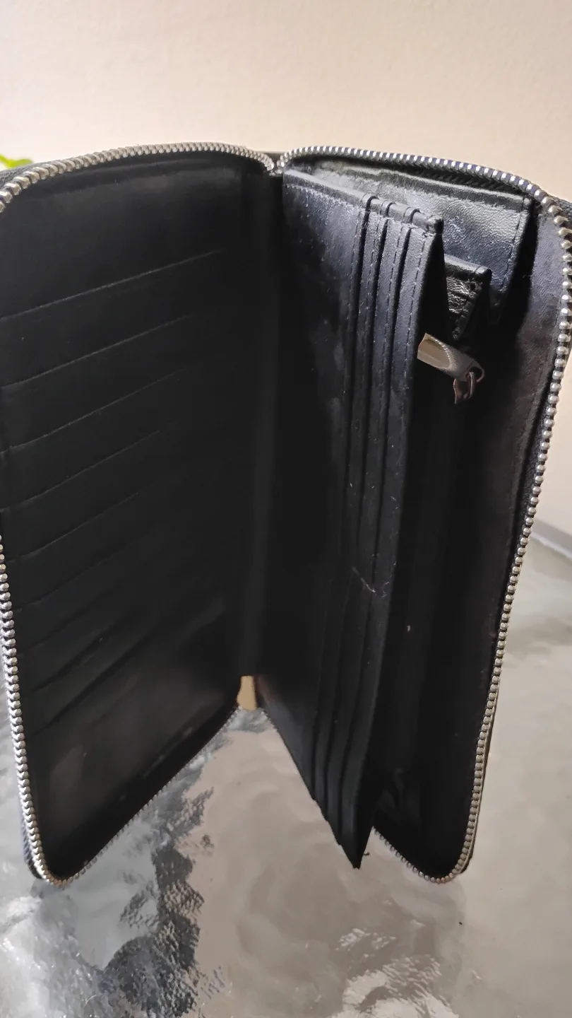 Faux Snakeskin Print Zip Around Wallet image indicator(2)