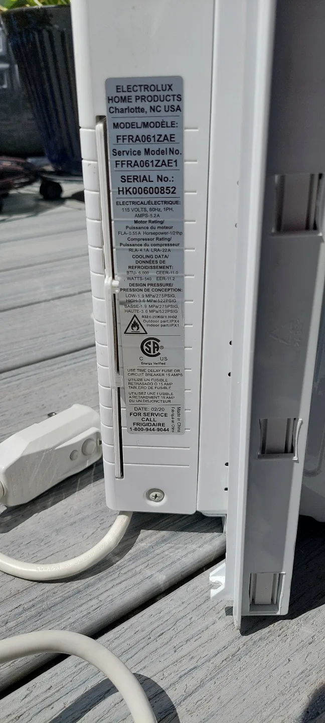 Frigidaire Window Air Conditioner - Model FFRA061ZAE thumbnail