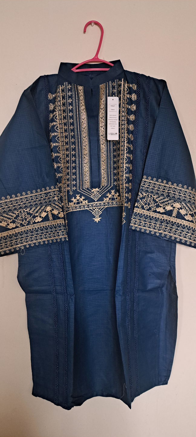 Beautiful embroidered teal shalwar kameez