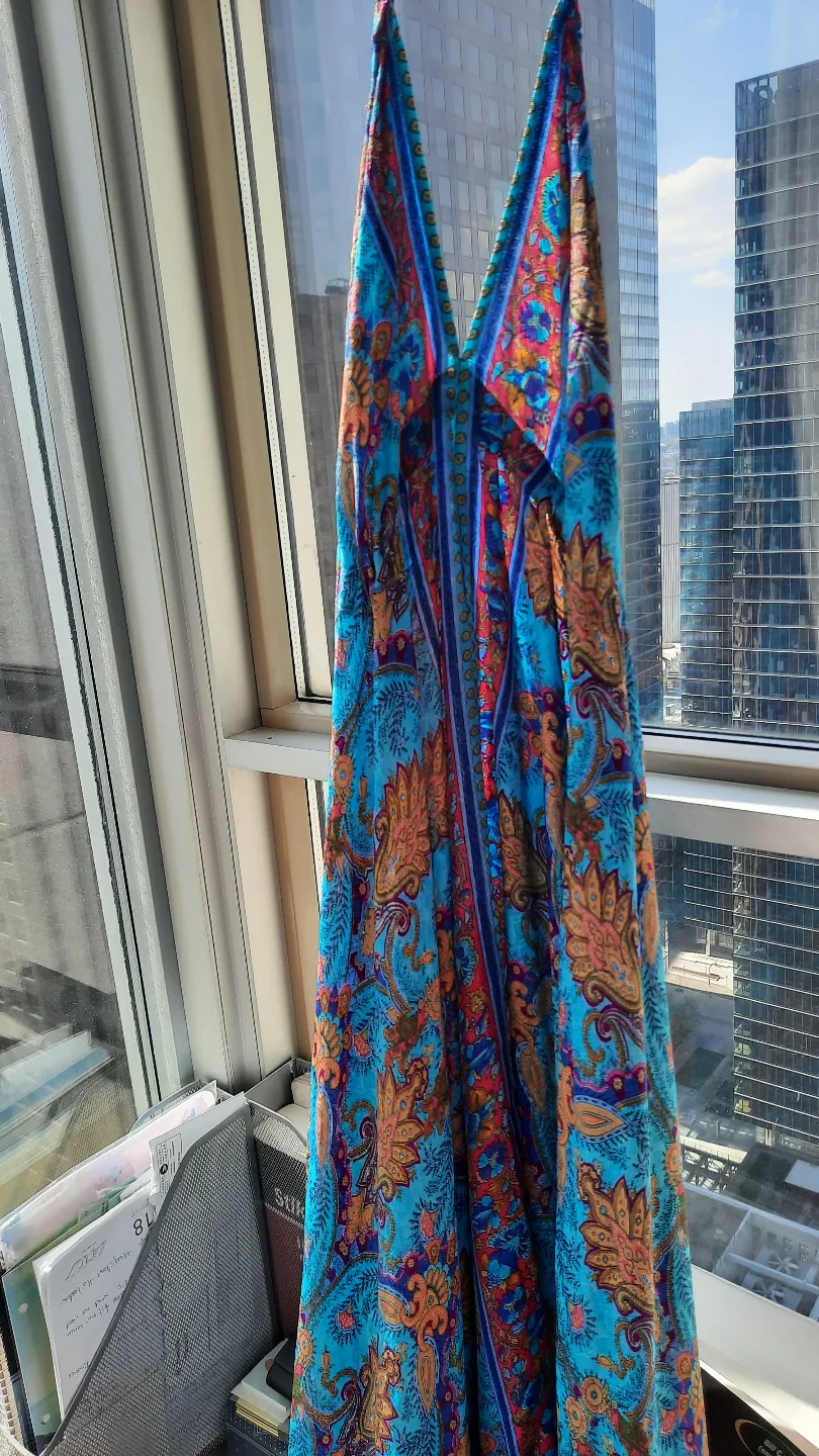 Open back silk blend summer dress thumbnail