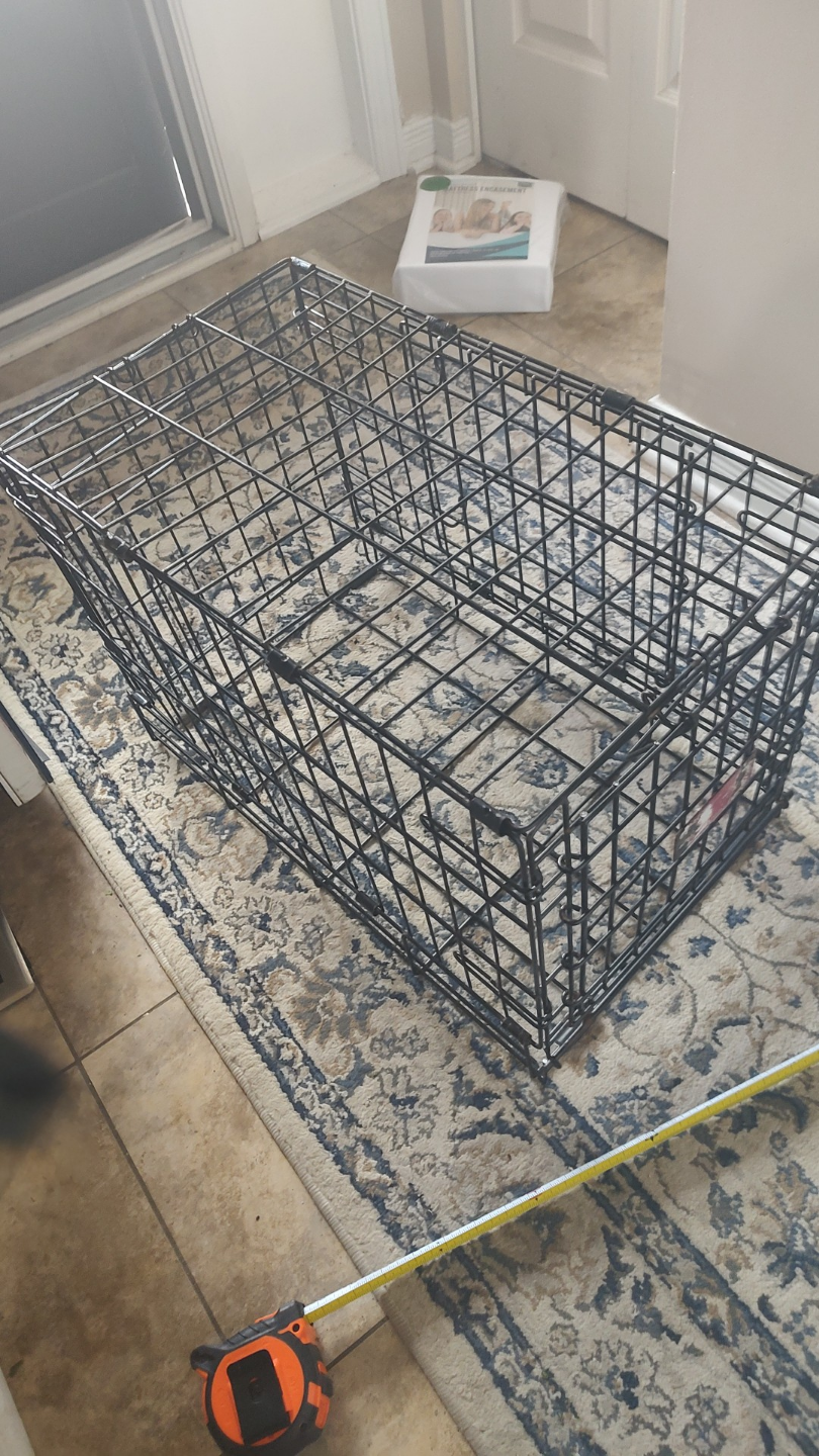 Black wire dog crate