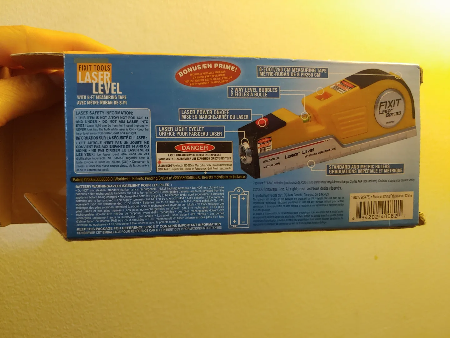 Fixit Tools Laser Level with 8-Foot Measuring Tape image indicator(3)