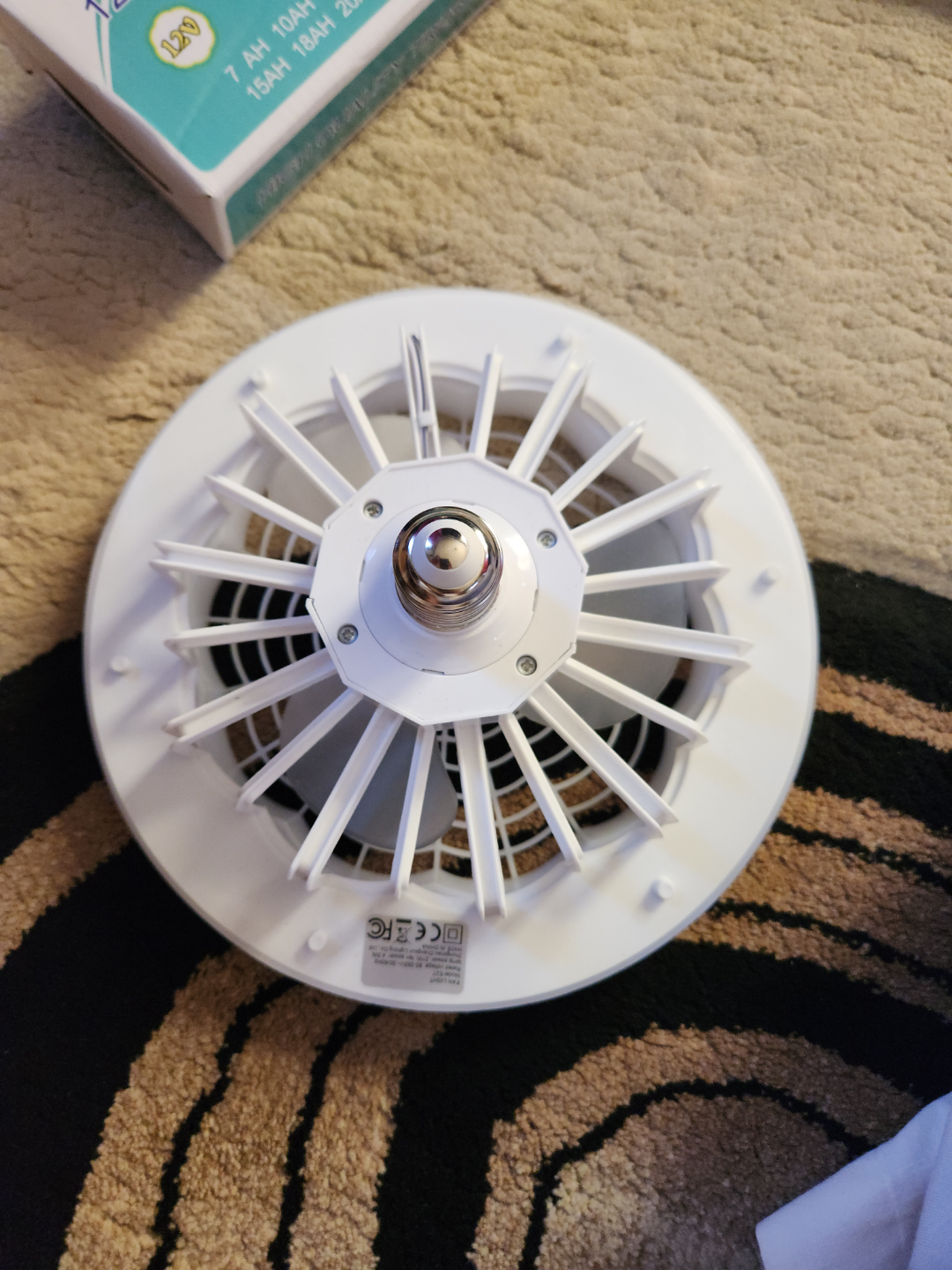 White Ceiling Fan Light Fixture - photo 2