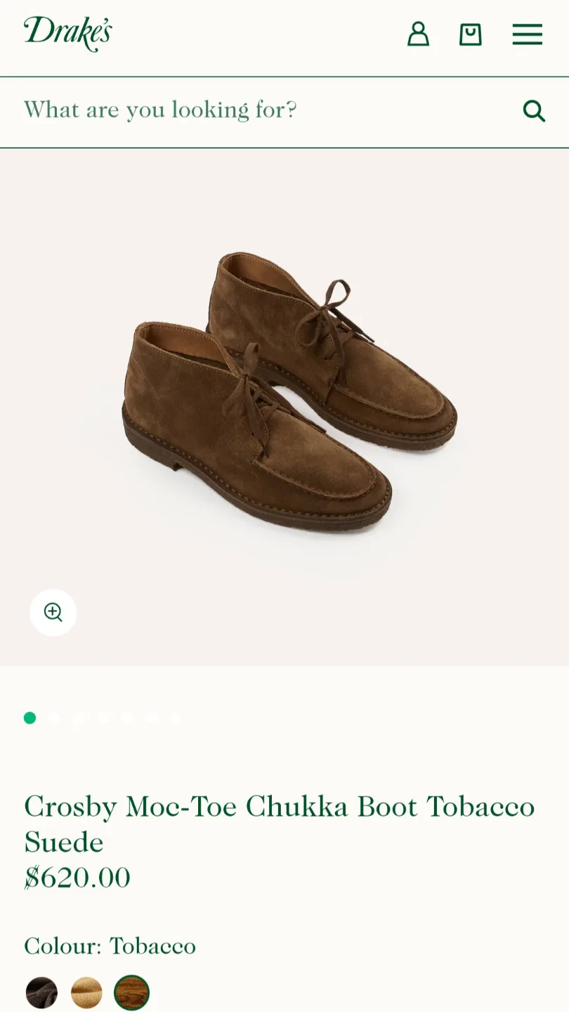Drake's London Men'sCrosby Suede Boots(Size UK11/US12) thumbnail