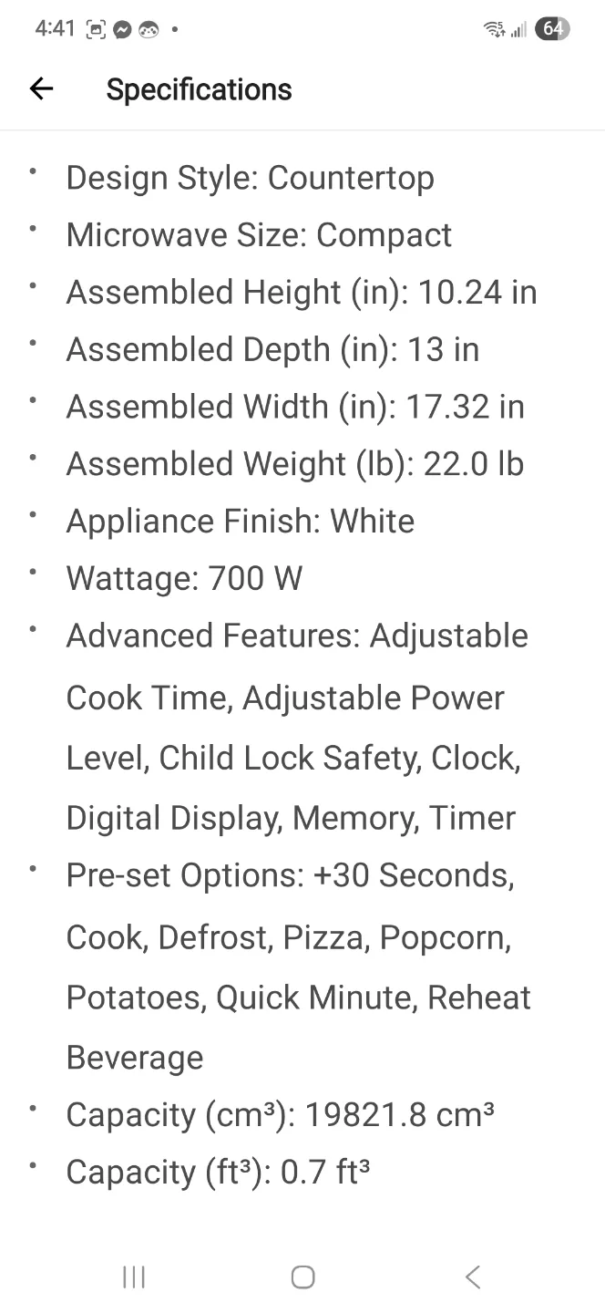 Master Chef 0.7 Cu. Ft. Countertop Microwave image indicator(9)