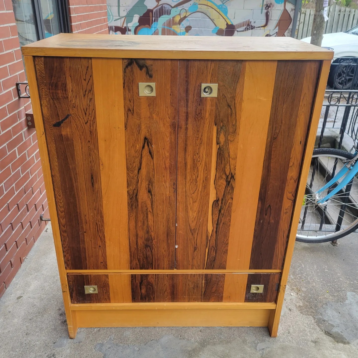 Vintage MCM Wood Chest thumbnail