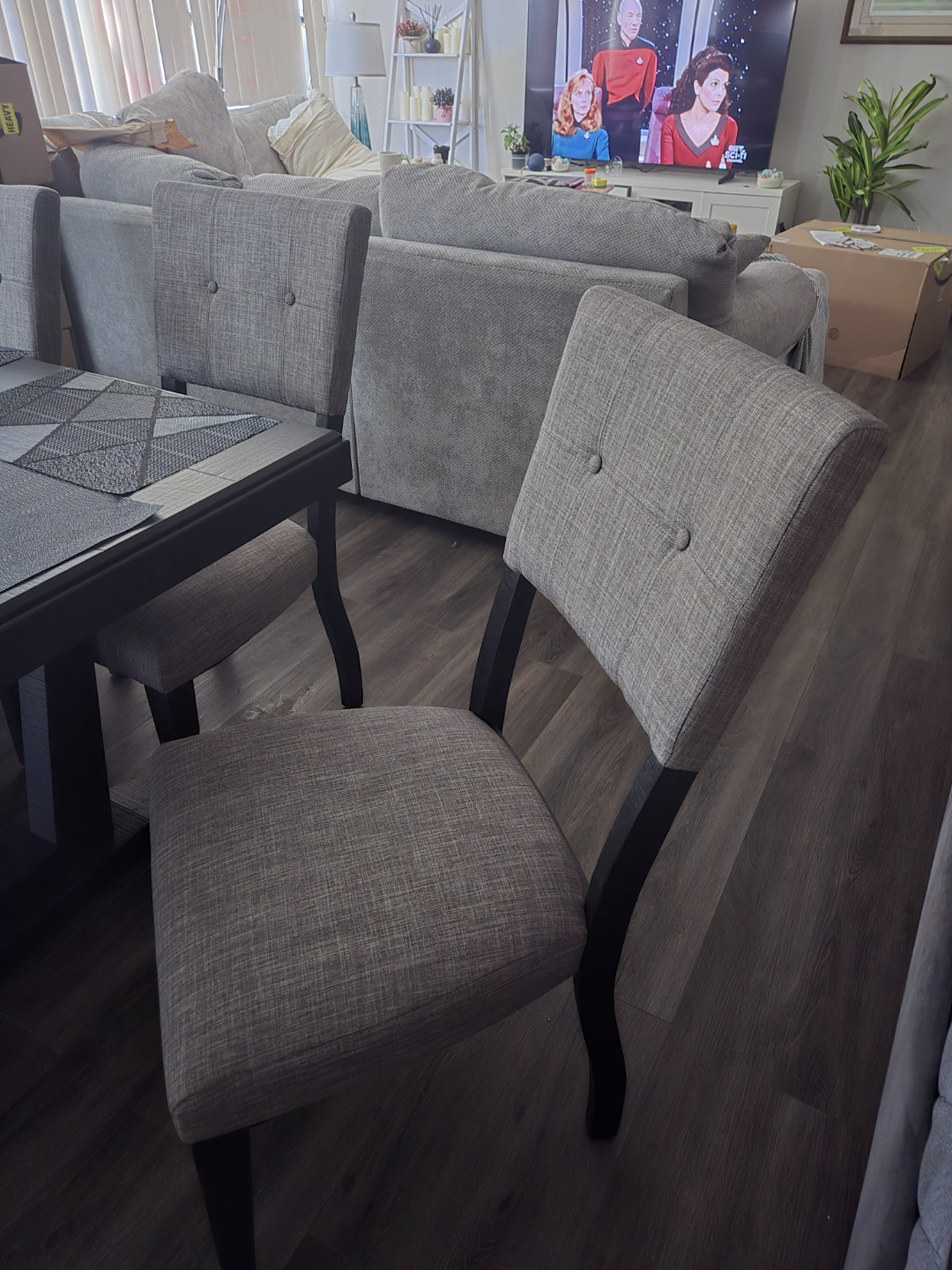 Dining table, 6 chairs and a bench. - photo 2