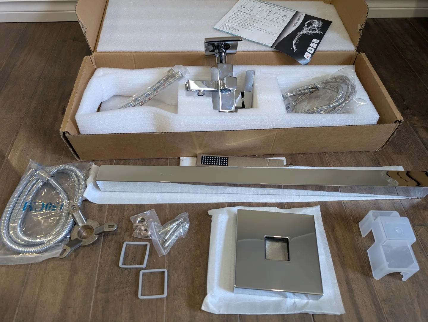 Brand New Waterfall Freestanding Tub Faucet with Hand Shower image indicator(4)