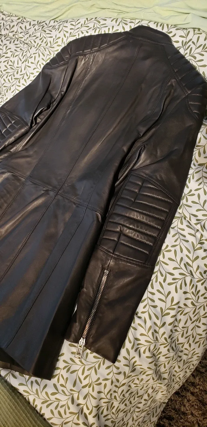 Women's Black Leather Jacket thumbnail