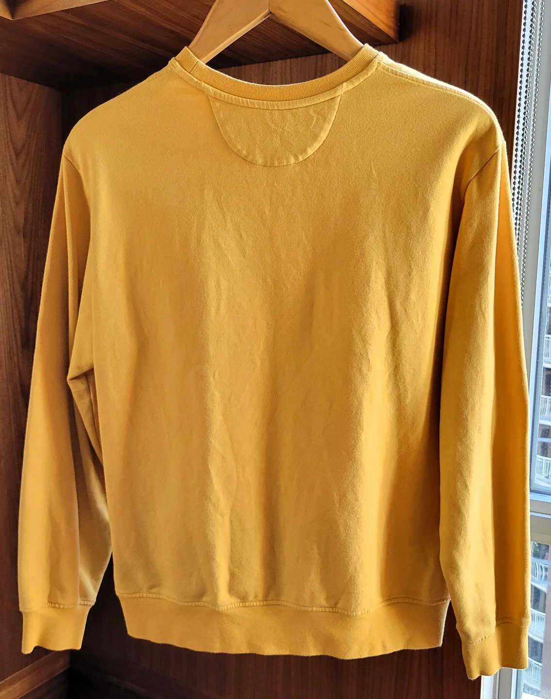 Massimo Dutti Mens Yellow Soft Organic Cotton Sweatshirt - Small image indicator(3)