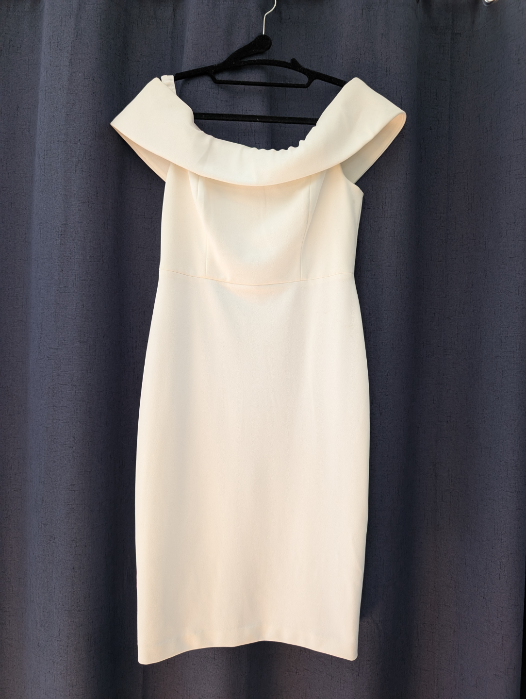 Off-the-shoulder white dress