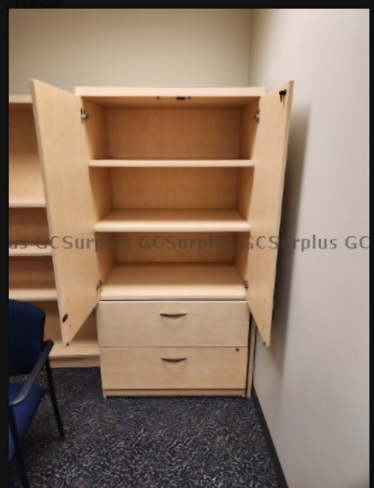 Office Furniture Set: Desk, Hutch, Bookcase & File Cabinet - photo 3