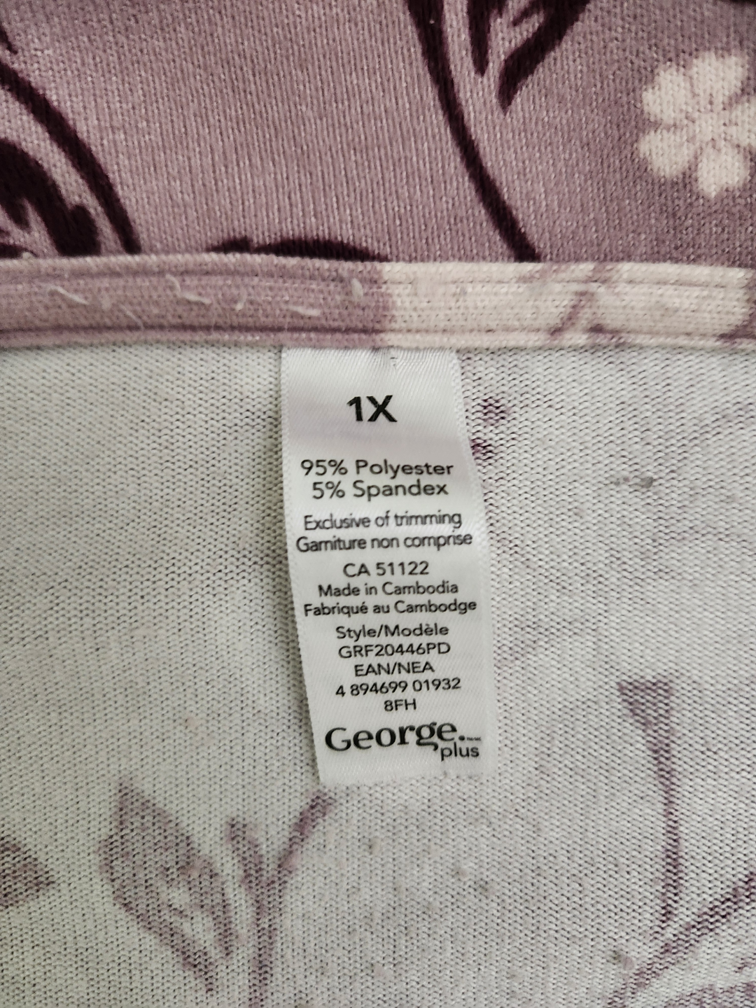 George Plus Women's 1X Floral Pajama Set 🏒 - photo 3
