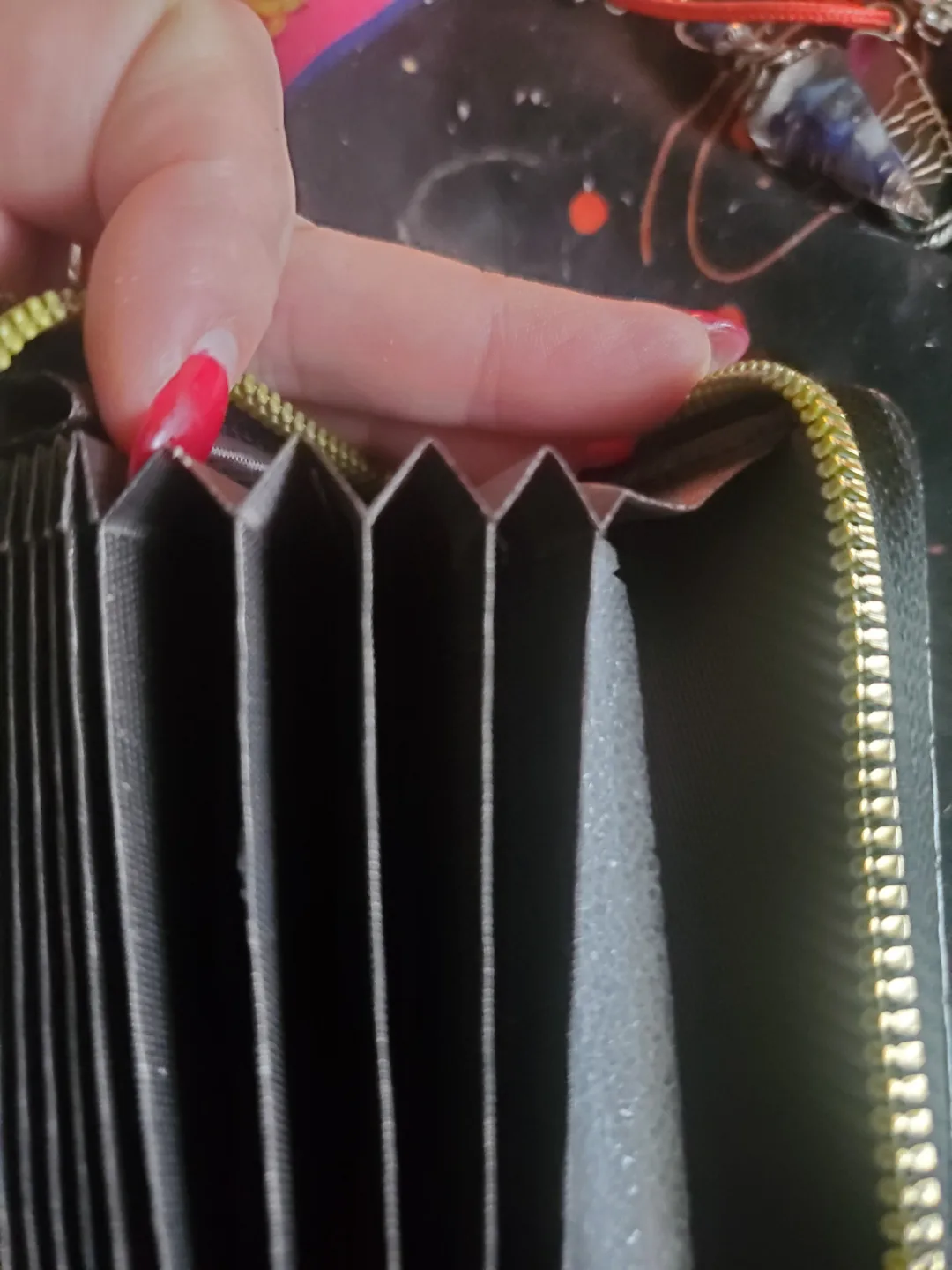 Floral print wallet-D image indicator(3)