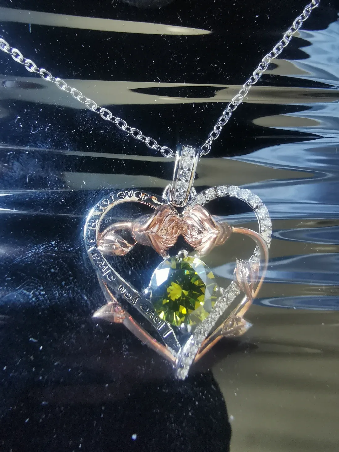 925 SILVER HEART SHAPE ROSE GOLD NECKLACE image indicator(8)