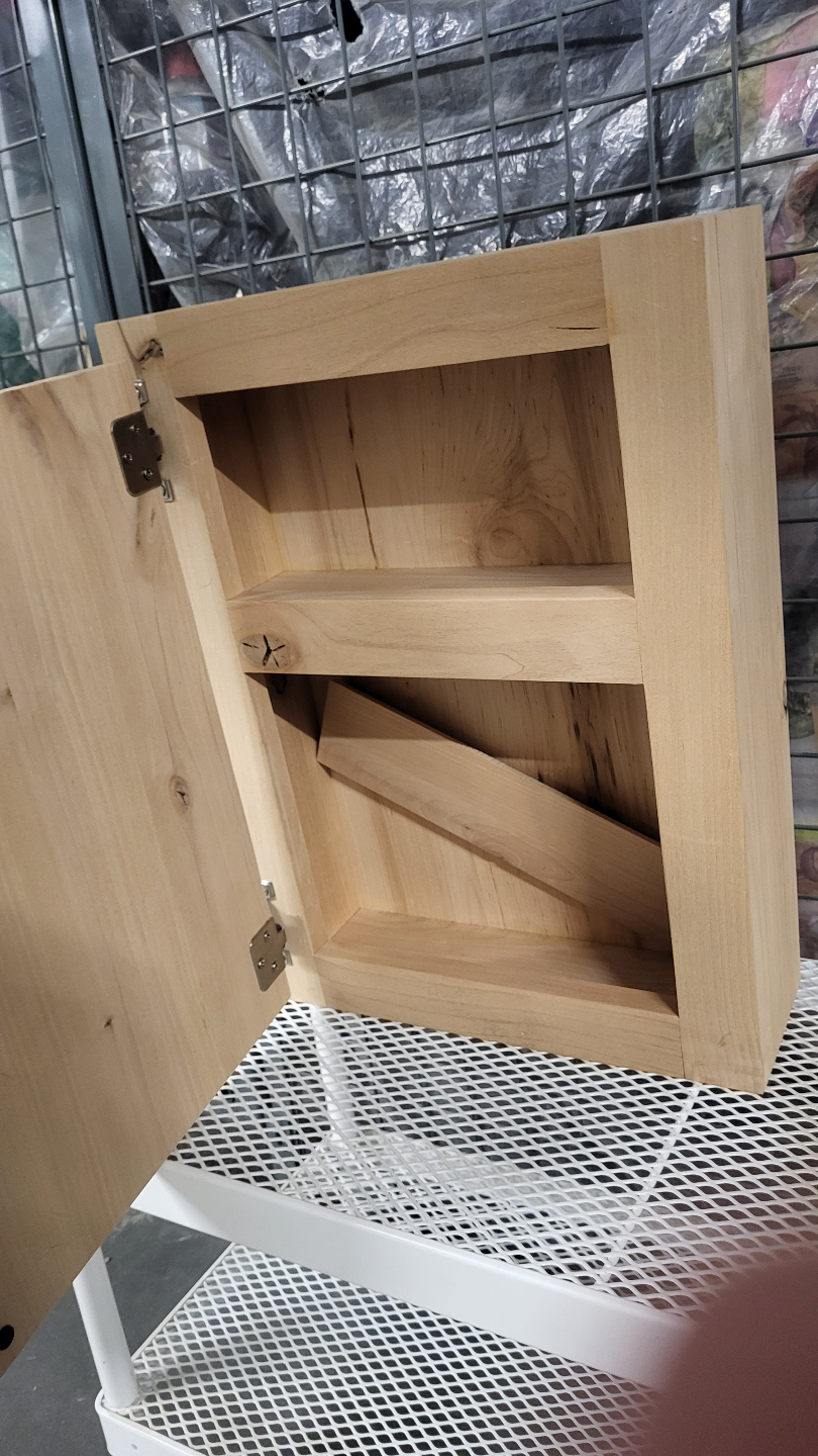 Solid Wood Wall Cabinet with Shelf - photo 4