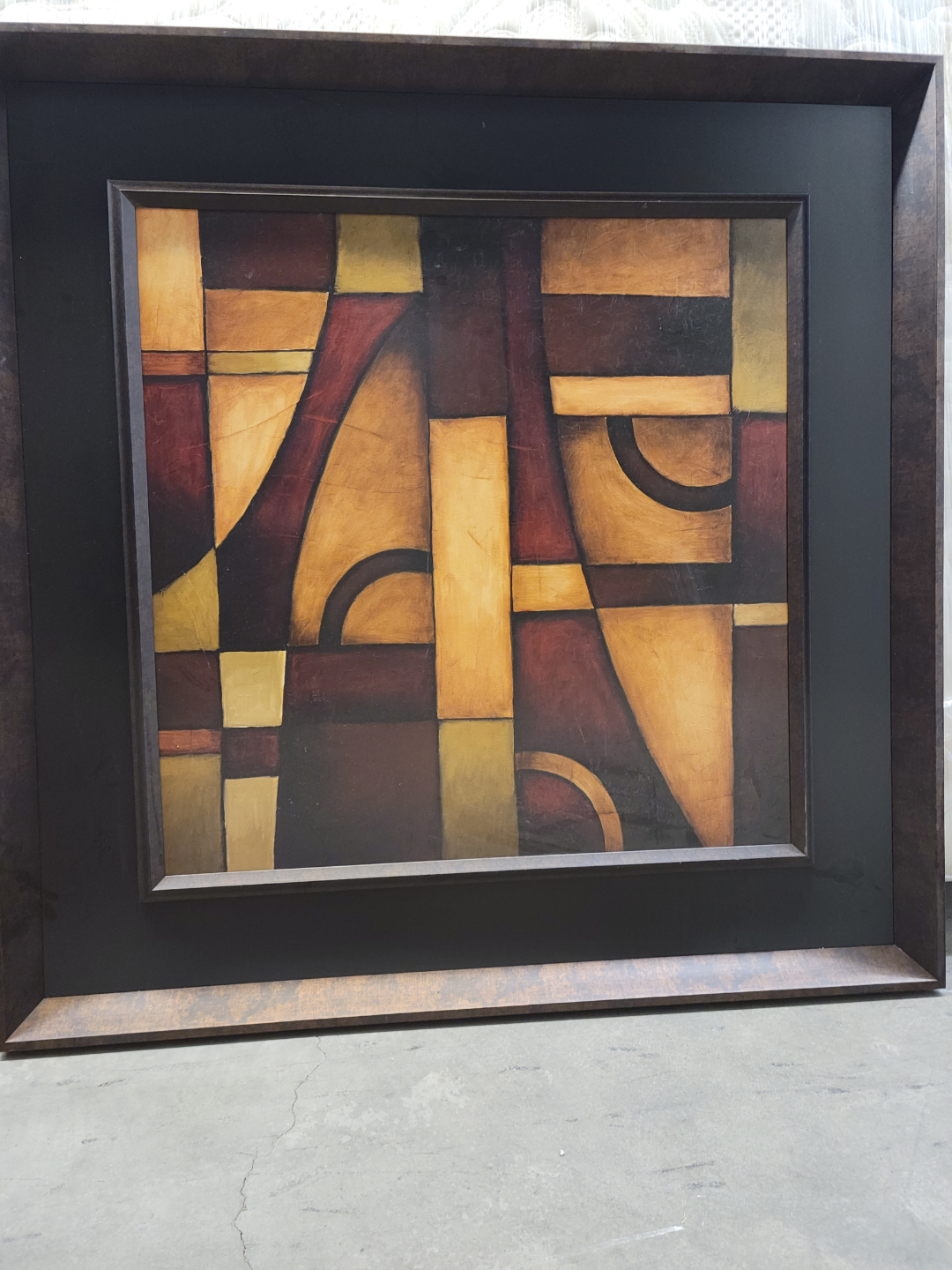 Large Framed Abstract Art Print - photo 2