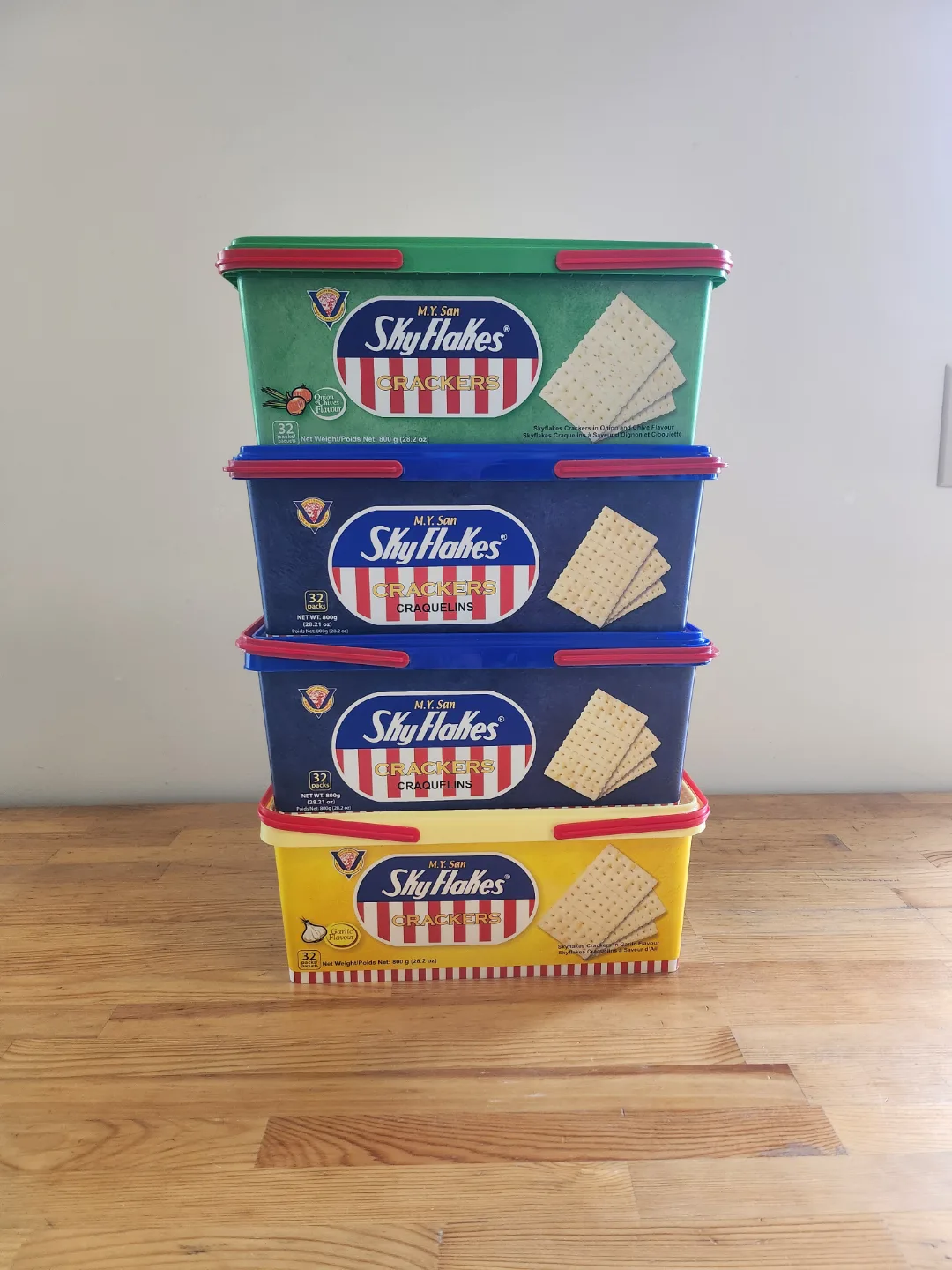 Four Vintage Sky Flakes Cracker bins 🏒 thumbnail