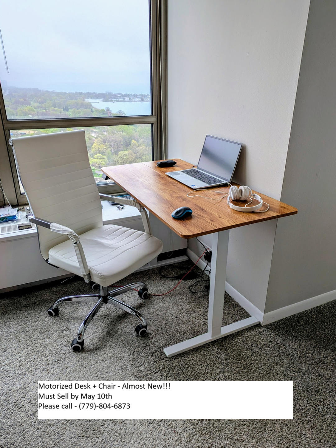 Motorized desk + ergonomic chair
