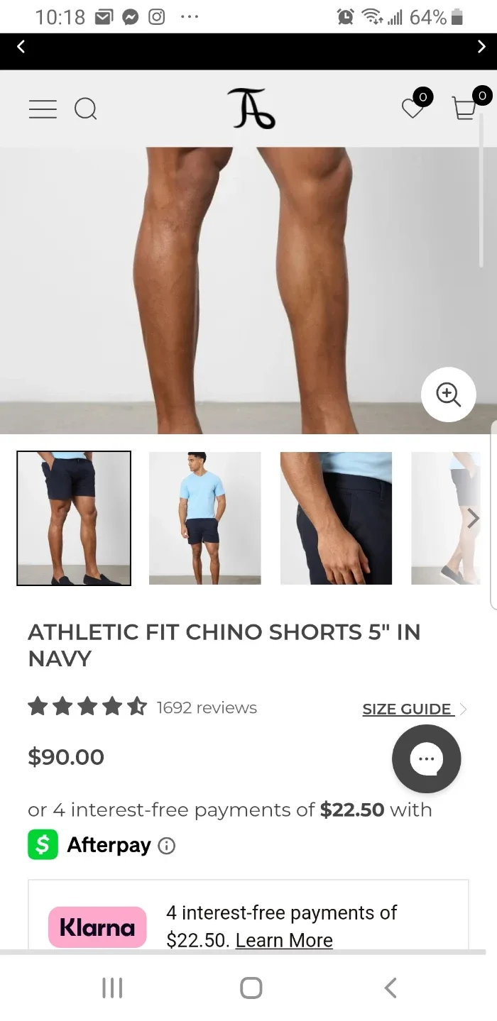 Tailored Athlete Chino Shorts - Size 32 image indicator(3)