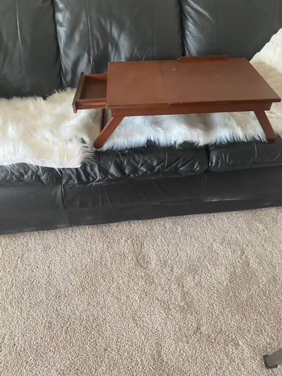 Lap desk Foldable Wooden TV Tray with Drawer thumbnail