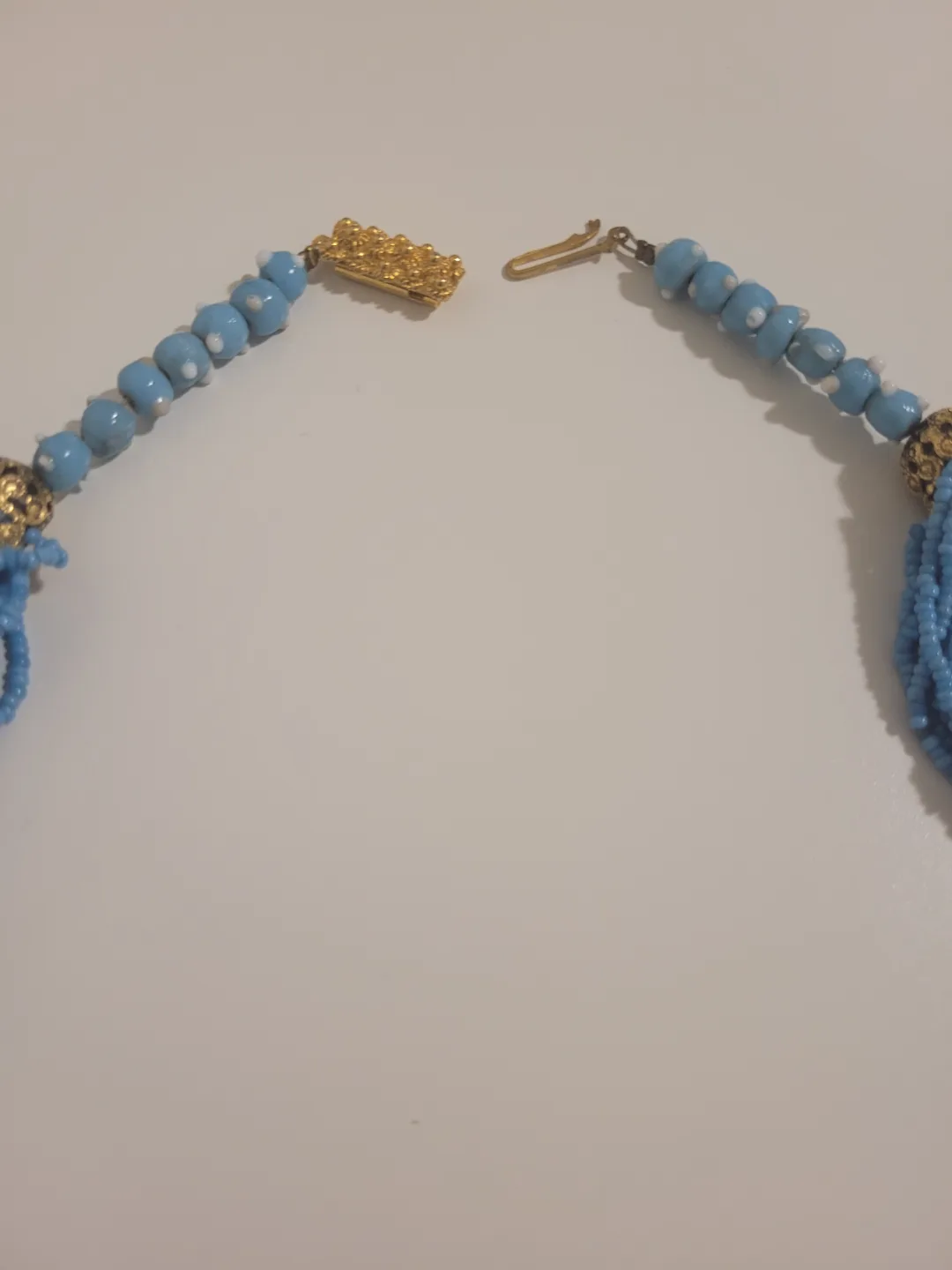 VINTAGE light Blue Seed necklace image indicator(4)