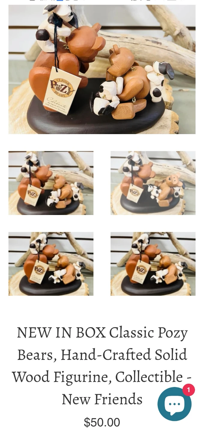 New in Box Classic Pozy Bears Figurine - New Friends - photo 2