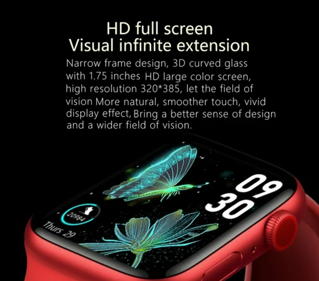 HW22 Smartwatch - Red with Black Band - photo 2