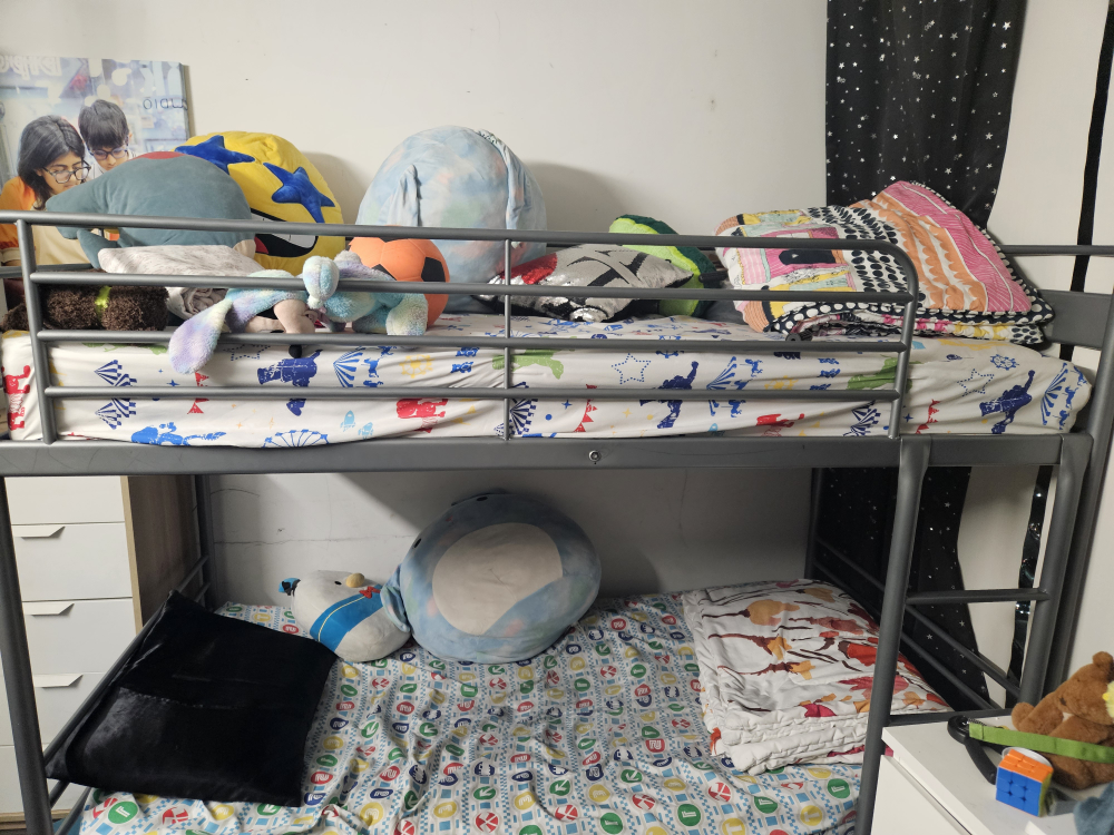 Metallic Grey Bunk Bed Frame IKEA SVARTA..... - photo 5