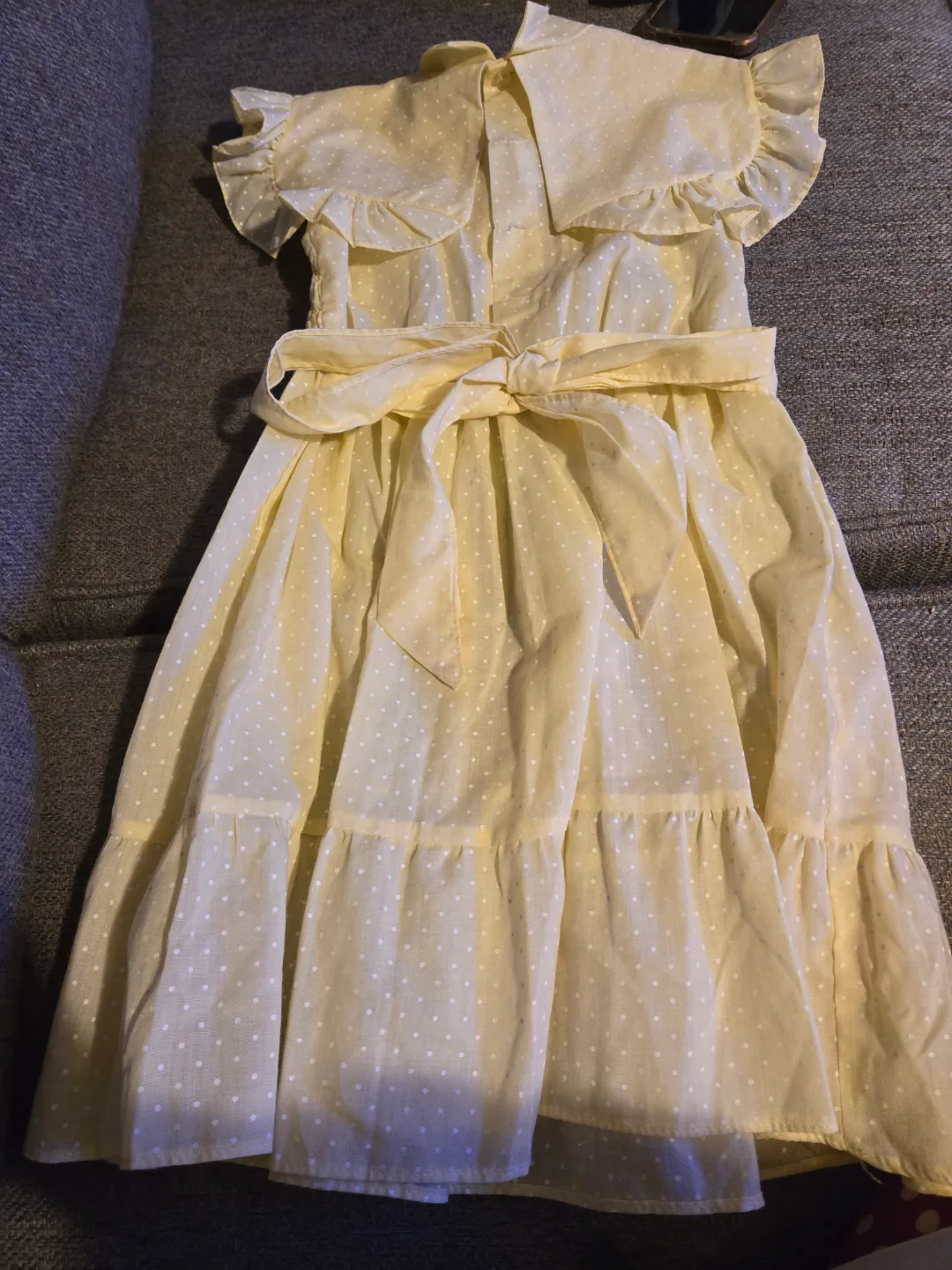 Vintage Folly Flinders Girls' Hand Smocked Dress, Size 6 image indicator(3)