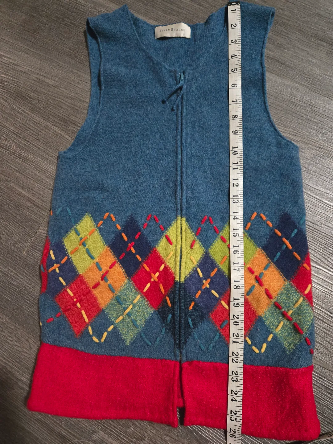 Vintage Vest 100% Lambswool 🌹🌈 image indicator(5)