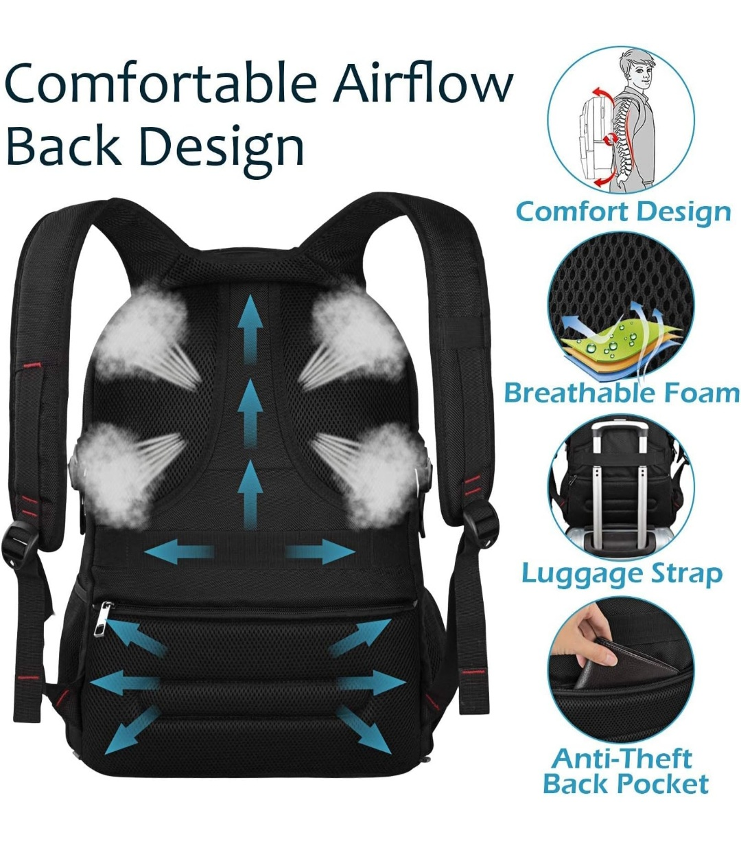 Travel Laptop Backpack,Extra Large Capacity TSA ... - photo 5