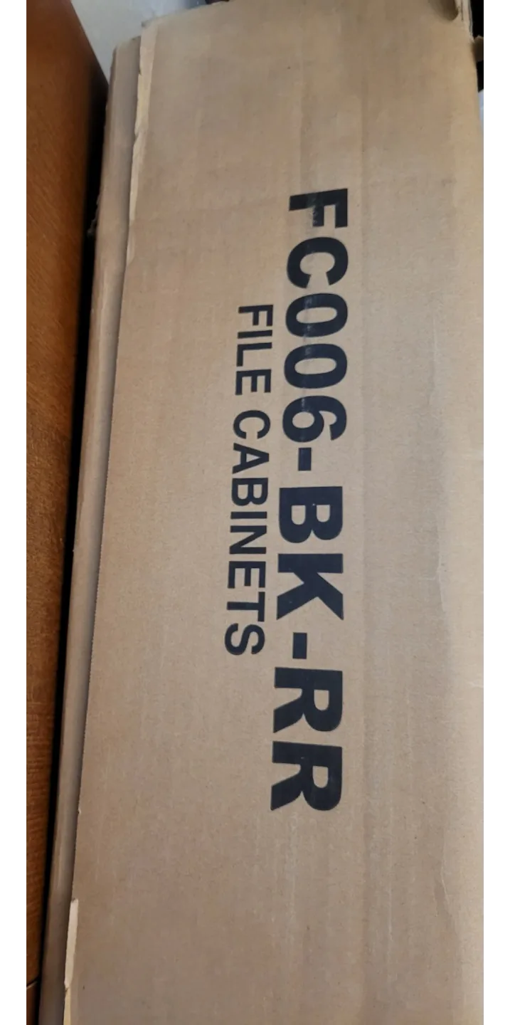 NIB Three-Drawer Filing Cabinet with Lock - BLACK image indicator(6)