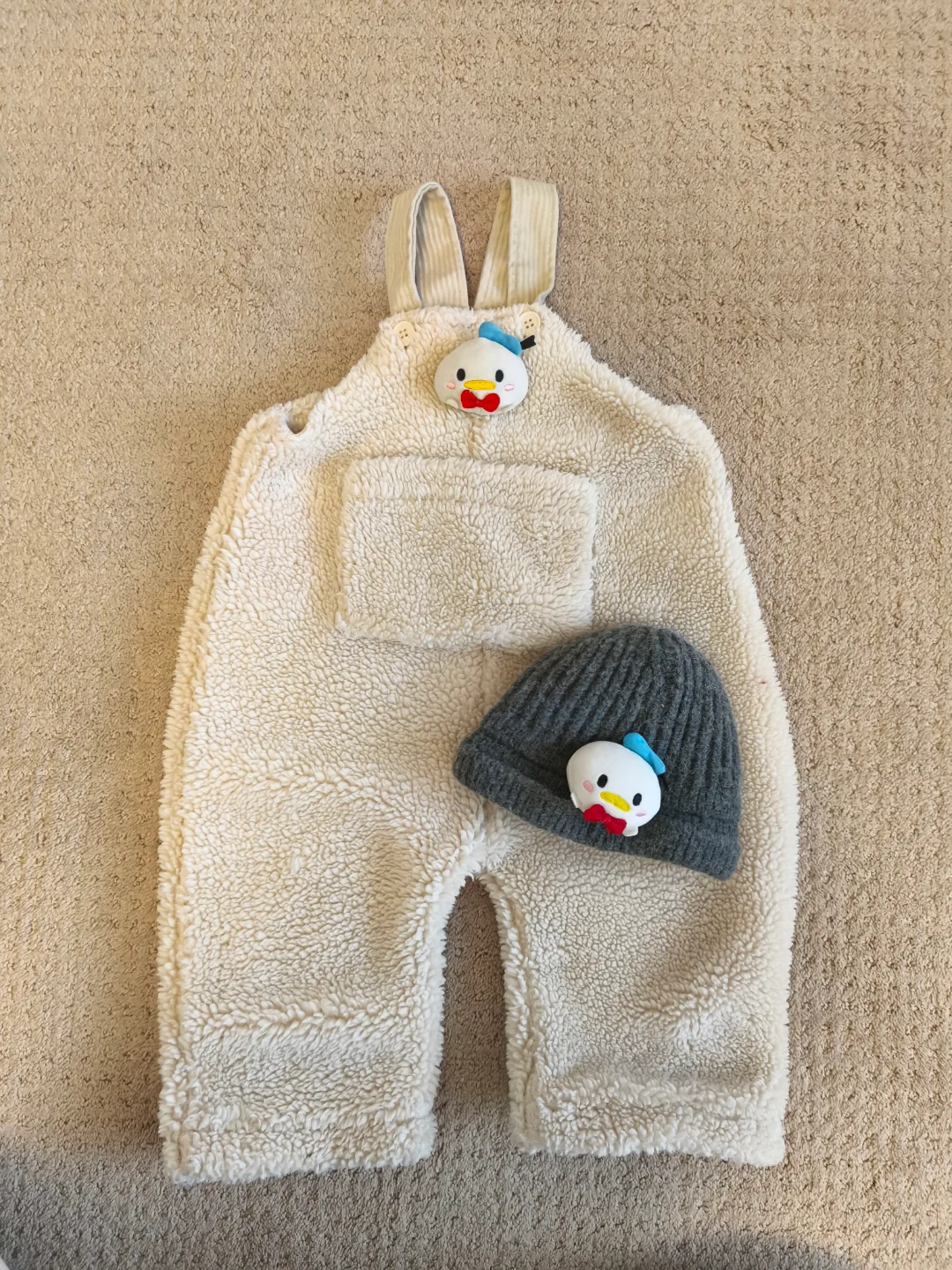 Adorable Baby Overall and Hat Set thumbnail