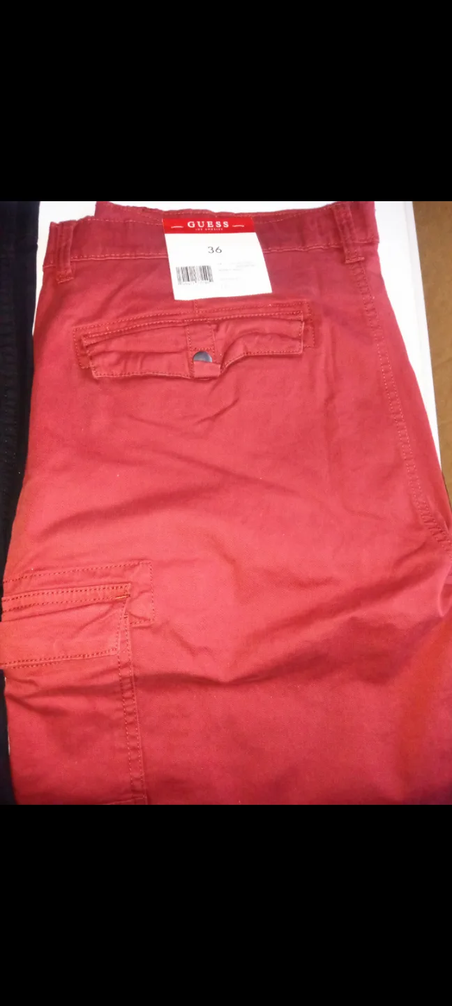 GUESS Men's Cargo Shorts Black or Red $49 each image indicator(2)