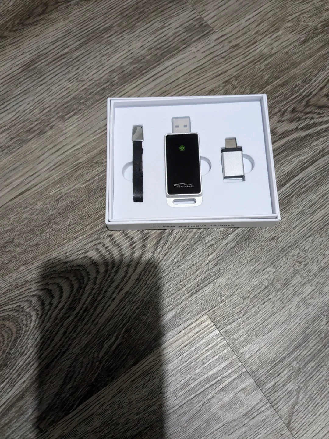 CarPlay Wireless Adapter Dongle with USB and Strap thumbnail