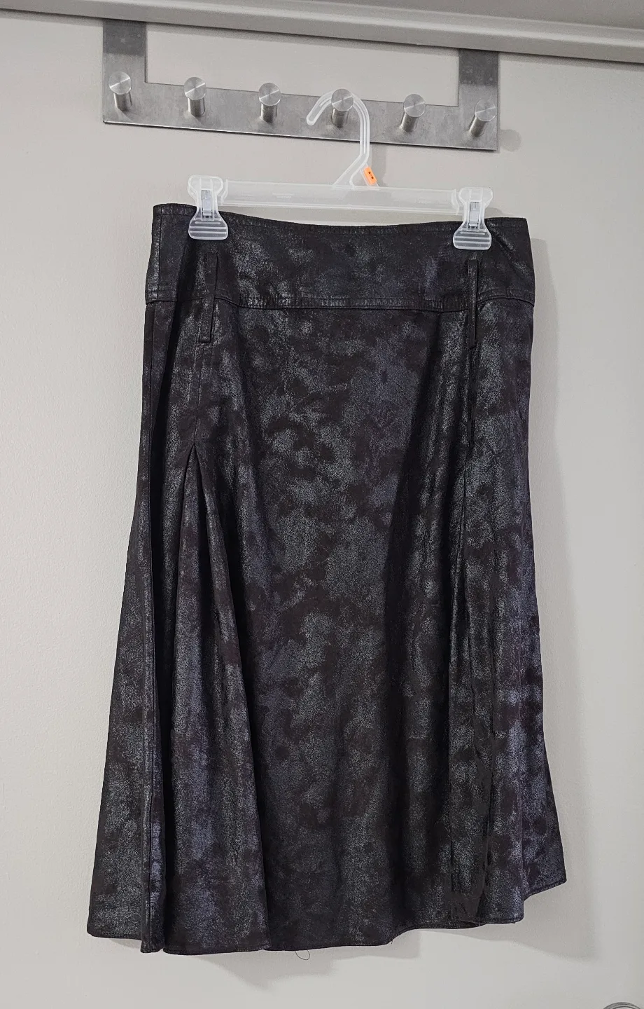 Brown Pleated Mini Skirt with Buttons image indicator(5)