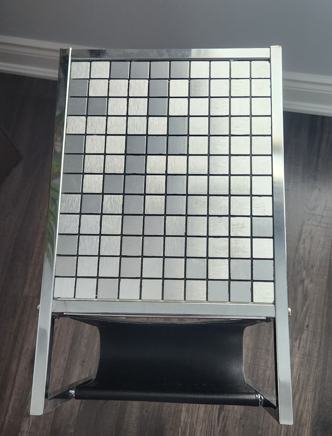 Pair of Mid-Century Modern Chrome and Tile Side Tables - photo 4