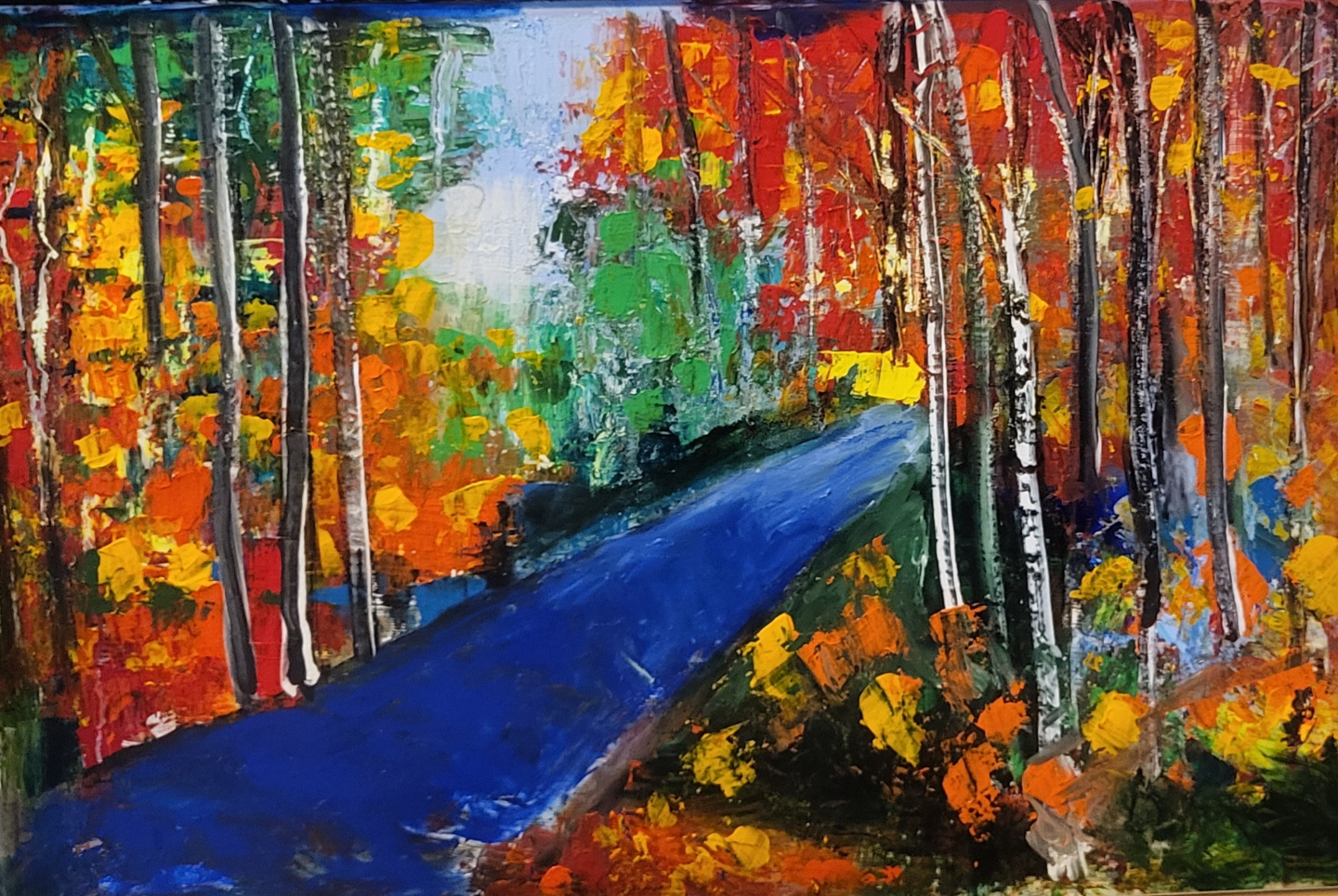 Set of 5 Original Autumn Landscape Paintings - photo 3