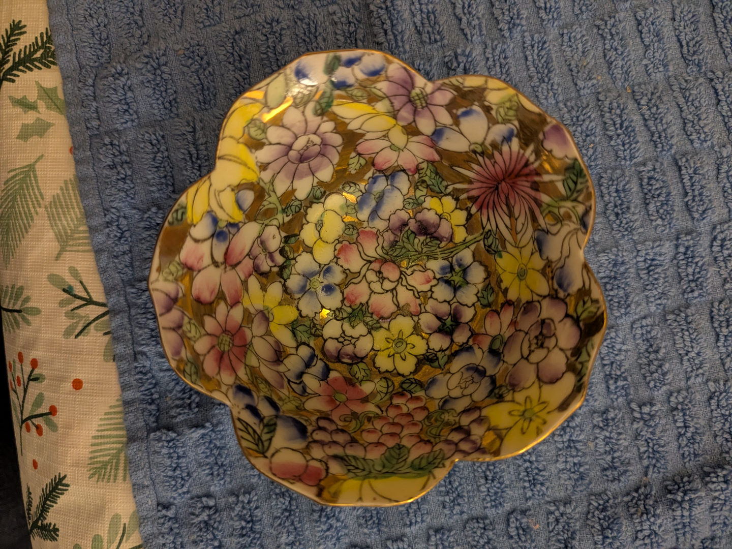 Vintage Floral Porcelain Bowl