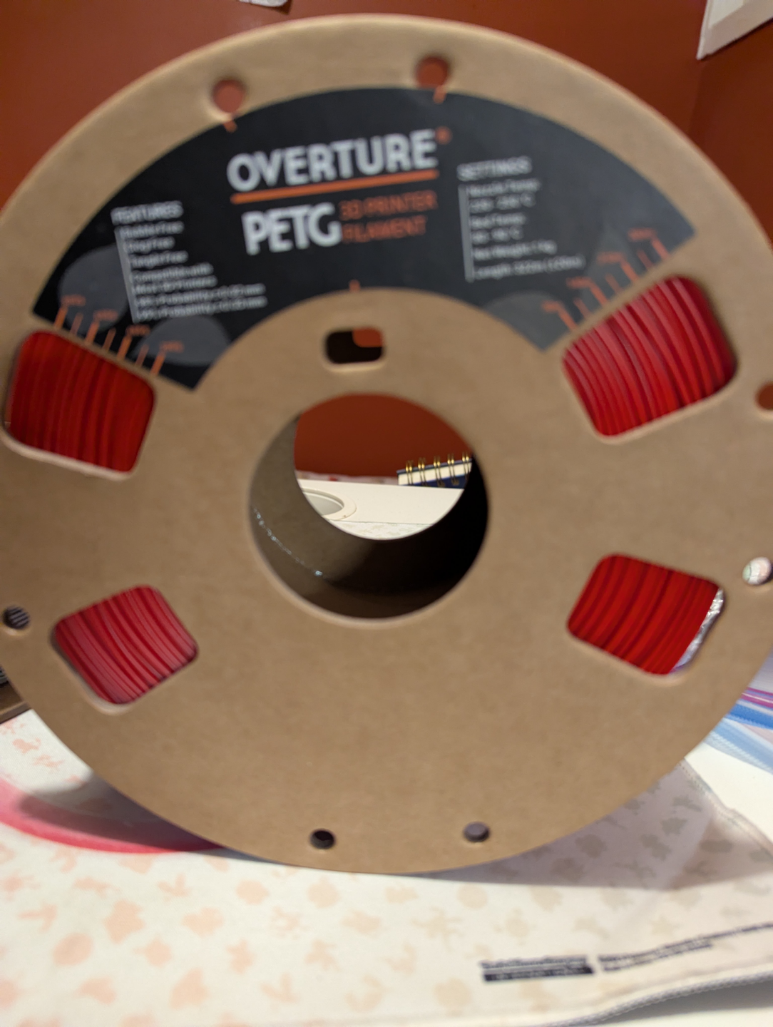 Overture PETG Filament - Red and Space Grey - photo 2
