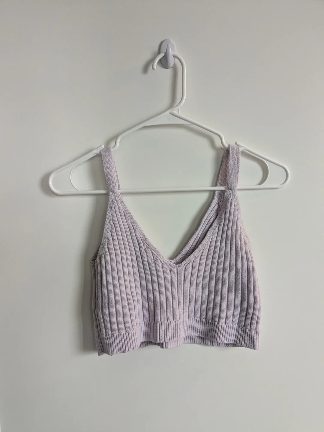 Aerie Lavender Knit Crop Top image indicator(2)