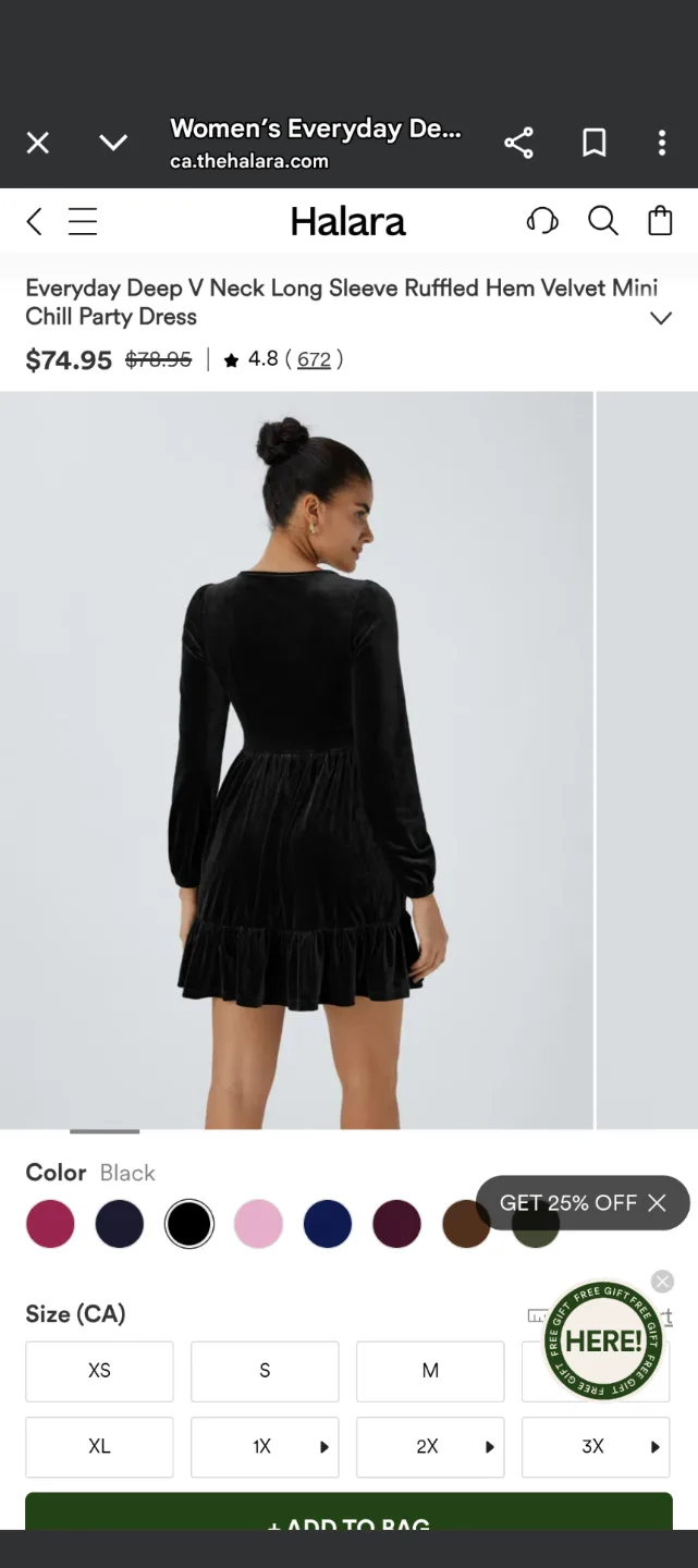 Halara Women's Velvet Mini Dress size XS image indicator(2)