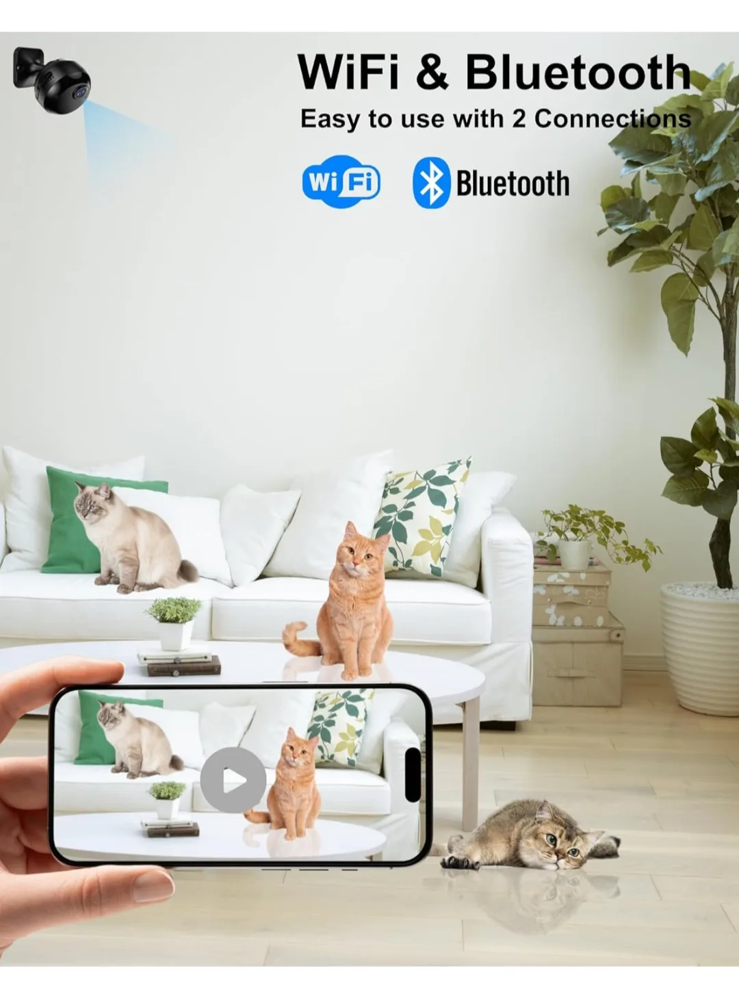Wireless Mini Camera 1080P Wi-Fi Indoor Security Pet Monitoring🧡 image indicator(2)