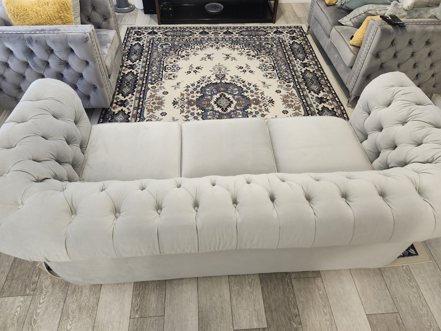 Velvet Chesterfield Sofa